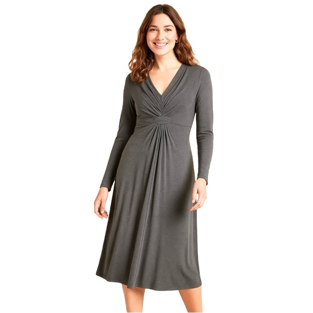 BODEN Midi Dress in Charcoal Grey Size 6L